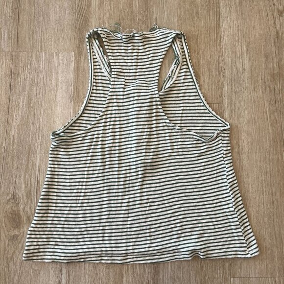 Womens Project Social T Green/White Stripe Tank Top - XS - Picture 3 of 4